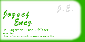 jozsef encz business card